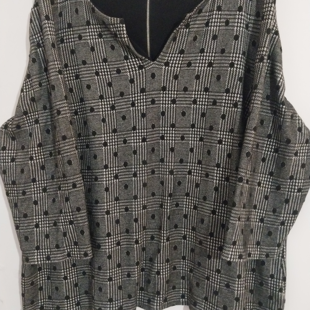 TALBOTS plus 3X Black and Gray Women's Bodysuit